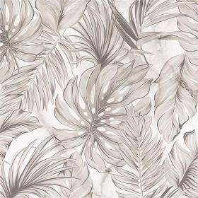 Boho Sand Monstera Leaf Abstract Plants Modern Peel and Stick Wallpaper Wall Decor Self Adhesive Wall Paper Stick on Easy Peel Off Contact for Re
