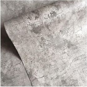 Cement Gray Contact Paper Concrete Peel and Stick Wallpaper Industrial Style Self Adhesive Paper Waterproof Removable Decorative Paper Vinyl Film