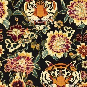 Tiger Wallpaper Peel and Stick Retro Floral Wallpapers Vinyl Wallpaper Black Animal Contact Paper for Cabinet Waterproof Self Adhesive Wall Paper
