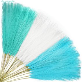 30pcs Light Blue Pampas Grass Decor