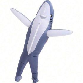 Perfect Valentine Gift, Shark Inflatable Costume, Adult Blow Up Halloween Party Outfit, Funny Group Cosplay For Birthday And Sporting Events (Option: IF Shark grey small)