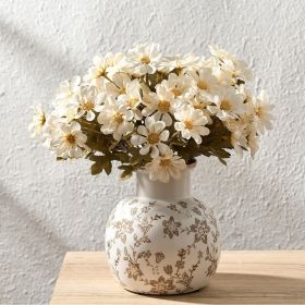 Ceramic Vintage Vase, 5.91 Inch Retro Ice Cracked Chinoiserie Floral Vase, Rustic Farmhouse Vases for Home Decor, Bookshelf, Garden, Chinoiserie (Color: Gs18795-brown)
