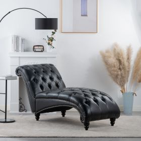 Tufted Armless Chaise Lounge (Color: as Pic)